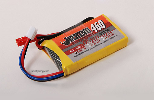 Rhino 460mAh 2S 7.4v 20C Lipoly Pack